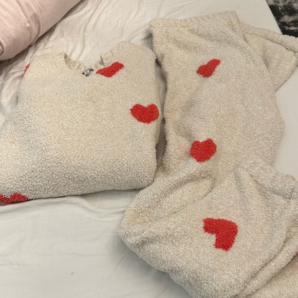 SPLENDID Fuzzy Sweater Hearts LOUNGEWEAR - Picture 7 of 7
